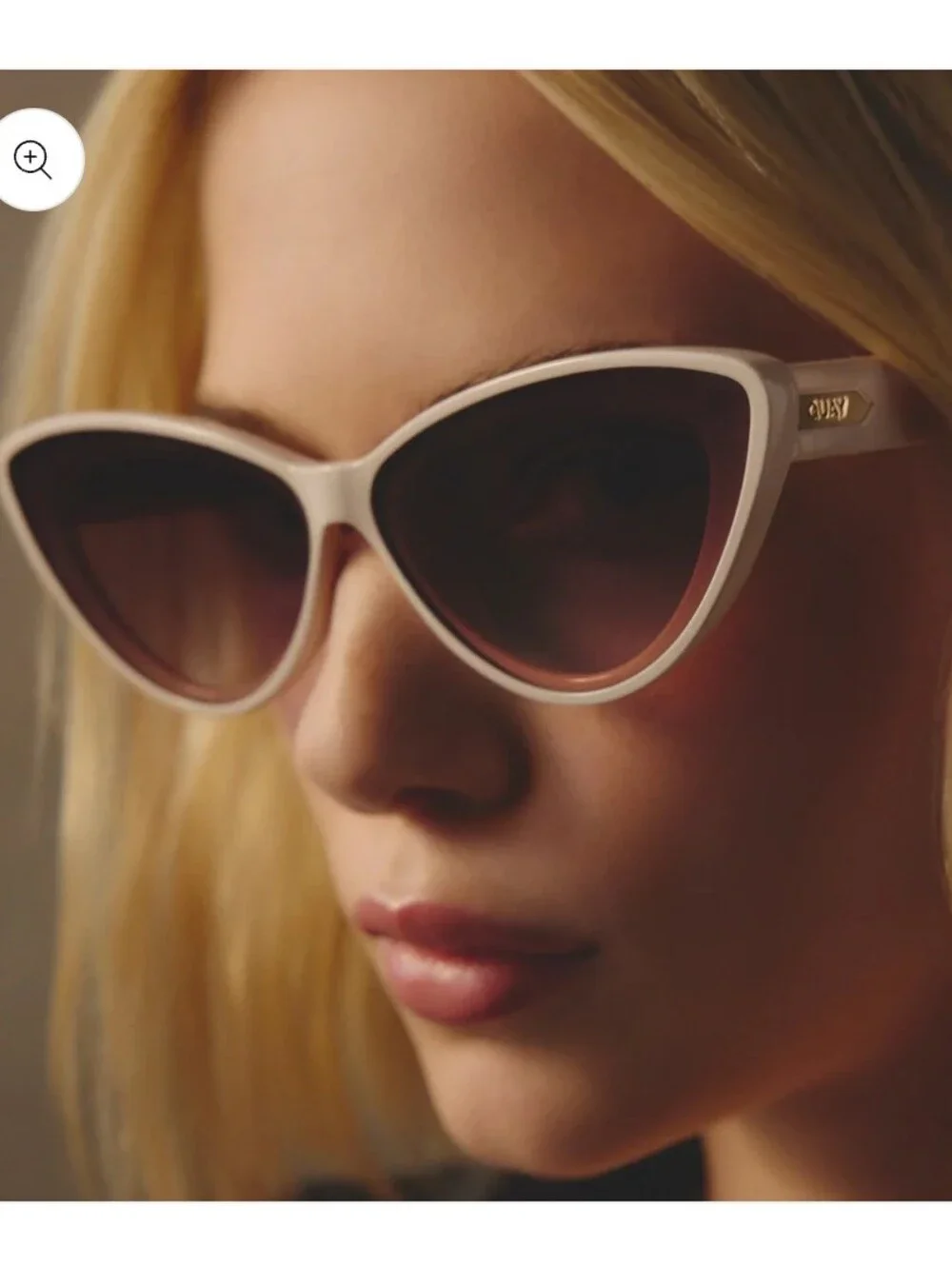 QUAY Tempted Sunglasses - Champagne/Brown Fawn